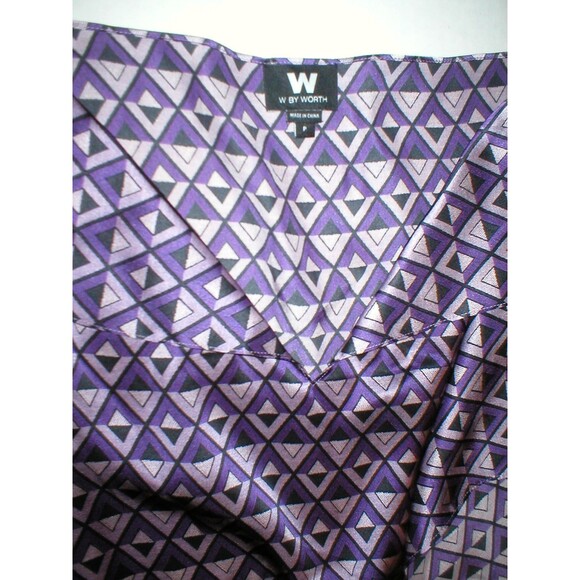 NWT $228 W Worth NY Womens P XS Top Designer New York Blouse Silk Purple Orchid - Picture 4 of 5